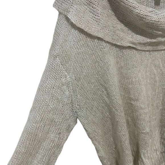 Lane Bryant plus size 22/24 long sleeve cowl neck light weight sweater cream oat - Picture 3 of 5